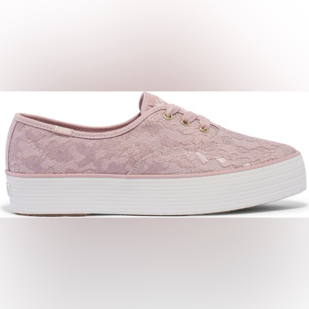 Keds Point lace Platform Sneaker dark pink size 10 NWOT